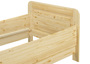 Seniorenbett extra hoch 90x200 Einzelbett mit Rollrost + Matratze Massivholz Kiefer Bett 60.42-09 M