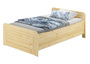 Seniorenbett extra hoch 120x220 Einzelbett mit Rollrost Holzbett Massivholz Kiefer 60.42-12-220