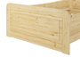 Seniorenbett extra hoch 120x220 Einzelbett mit Federholzrahmen Holzbett Massivholz 60.42-12-220 FV