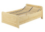 Seniorenbett extra hoch 120x220 Einzelbett mit Federholzrahmen Holzbett Massivholz 60.42-12-220 FV M