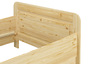 Seniorenbett extra hoch 120x220 Einzelbett Holzbett Massivholz Kiefer ohne Zubeh�r 60.42-12-220 oR