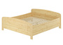 Seniorenbett extra hoch 180x200 Doppelbett Holzbett Massivholz Kiefer Bett mit Rollrost 60.44-18 M