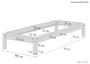 Stapelbett Massivholzbett Kiefer Natur 80x200cm Einzelbett stapelbar G�stebett + Rollrost 60.48-08