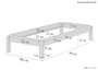 Massivholzbett Stapelbett Kiefer Natur 80x190cm Einzelbett stapelbar G�stebett + Rollrost 60.48-08-190