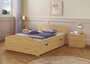 Funktionsbett Doppelbett mit 3 Stauk�sten Rollrost 140x200 Seniorenbett Massivholz Kiefer 60.50-14