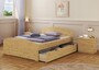 Funktionsbett Doppelbett mit 3 Stauk�sten Rollrost 140x200 Seniorenbett Massivholz Kiefer 60.50-14