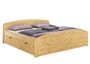 Funktionsbett �berl�nge 160x220 Doppelbett 3 Bettkasten Seniorenbett Massivholz 60.50-16-220