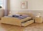 Funktionsbett Doppelbett Bettkasten Rollrost Matratze 180x200 Holzbett Massivholz 60.50-18 M