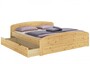 Funktionsbett Doppelbett Bettkasten Rollrost Matratze 180x200 Holzbett Massivholz 60.50-18 M