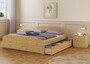 Funktionsbett Doppelbett Bettkasten Rollrost Matratze 180x200 Holzbett Massivholz 60.50-18 M2