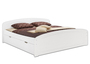 Funktionsbett Doppelbett Bettkasten Rollrost 180x200 Holzbett Massivholz Wei� 60.50-18WFL