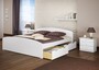 Doppelbett 200x200 Bettkasten Rollrost Matratze Seniorenbett Massivholz Kiefer Wei� 60.50-20 W M