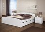 Doppelbett 200x200 Bettkasten Rollrost Matratze Seniorenbett Massivholz Kiefer Wei� 60.50-20 W M