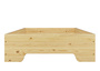 Kastenbett Holzbett, Studentenbett, G�stebett 80x200 Massivholz Kiefer mit Rollrost 60.56-08