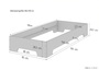 Robustes Bettgestell in kompakter Form 80x190 Massivholz Kiefer 60.56-08-190oR