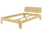 Einzelbett Kieferbett natur Massivholz Bettrahmen Futonbett 120x200 mit Rollrost 60.62-12