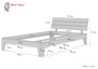 Einzelbett Kieferbett natur Massivholz Bettrahmen Futonbett 120x200 mit Rollrost 60.62-12