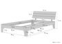 Kieferbett natur Einzelbett Futonbett Massivholz-Bettgestell 120x200 ohne Rollrost 60.62-12oR