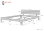 Doppelbett Bettgestell Massivholz Futonbett �berl�nge 160x220 ohne Rollrost 60.62-16-220 oR