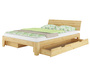Doppelbett Massivholz-Bettgestell Kiefer natur 160x200 Futonbett Ehebett ohne Zubeh�r 60.62-16 oR