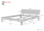 Doppelbett Massivholz-Bettgestell Kiefer natur 160x200 Futonbett Ehebett ohne Zubeh�r 60.62-16 oR
