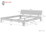 Ehebett Doppelbett 180x200 Futonbett Massivholz Kieferbett natur Rollrost Matratze 60.62-18 M2