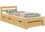 Bettrahmen Einzelbett 80x200 Kieferbett natur Massivholz Futonbett Rollrost 60.64-08 