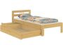 Massivholzbett Bettrahmen 80x200 Einzelbett Futonbett Kinderbett Rollrost Matratze 60.64-08 M