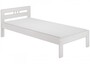 Bettrahmen wei� 90x190 Einzelbett Kinderbett Kiefer massiv Rollrost Matratze 60.64-09-190 W M