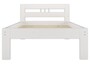 Bettrahmen wei� 90x190 Einzelbett Kinderbett Kiefer massiv Rollrost Matratze 60.64-09-190 W M
