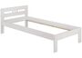 Kinderbett Futonbett Kiefer massiv wei� 90x190 Einzelbett ohne Zubeh�r Bettrahmen 60.64-09-190 W oR