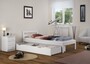 Futonbett Kieferbett Massivholz wei� 90x200 Einzelbett Bettrahmen ohne Rollrost 60.64-09 W oR