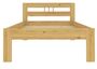 Einzelbett Kieferbett natur 90x200 Massivholz Bettrahmen Futonbett Rollrost Matratze 60.64-09 M