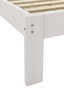 Einzelbett Bettrahmen 90x200 Futonbett Kieferbett wei� Massivholz G�stebett + Matratze 60.64-09WFLM