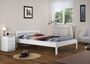 Einzelbett wei� Bettgestell Kiefer massiv Bettrahmen 120x200 Futonbett ohne Rollrost 60.64-12 W oR