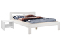 Doppelbett 140x200 Massivholzbett Kiefer wei� Futonbett Rollrost Bettrahmen 60.64-14 W