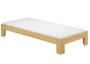 Futon, Einzel Bett 90 x 200 cm Kiefer massiv mit Rollrost, mit Matratze 60.67-09 M