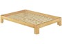 Franz�sisches Bett 140 x 200 cm Holzbett Futonbett Kiefer massiv mit Rollrost 60.67-14 