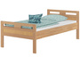 Massivholzbett Seniorenbett Buche natur 90x200 Einzelbett Hohes Bett mit Matratze 60.74-09 M