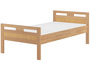 Massivholzbett Seniorenbett Buche natur 100x200 Einzelbett Hohes Bett mit Matratze 60.74-10FLM