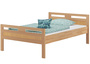 Massivholzbett Seniorenbett Buche natur 120x200 Einzelbett Hohes Bett, Federholzrahmen 60.74-12 FV