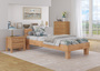Einzelbett �berl�nge 90x220 Massivholzbett Buche natur Futonbett Bettrahmen 60.80-09-220 oR