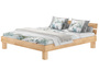 Doppelbett �berl�nge Kingsize 180x220 Buchebett Massivholz natur mit Rollrost 60.80-18-220 