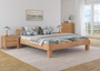 Doppelbett �berl�nge Kingsize 180x220 Buchebett Massivholz natur mit Rollrost 60.80-18-220 