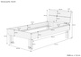 Hohes stabiles Massivholzbett Einzelbett Buche 100x200 Seniorenbett inkl. Rollrost 60.81-10FL