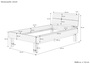 Einzelbett Buche 120x220 f�r XXL Massivholz hohes Seniorenbett inkl. Federholzrahmen 60.81-12-220 FV