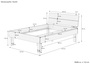 Doppelbett extra stabil Buche 140x200 hohes Massivholzbett Seniorenbett inkl. Rollrost, Matratze 60.81-14 M