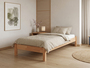 Einzelbett Bettrahmen 80x200 Futonbett Massivholzbett Buche natur mit Rollrost 60.84-08