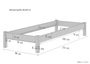 Einzelbett Bettrahmen 80x200 Futonbett Massivholzbett Buche natur mit Rollrost 60.84-08