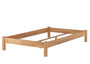 Einzelbett in �berl�nge 120x220 Buche-Bettgestell mit Federholzrahmen, Matratze 60.84-12-220 FV M